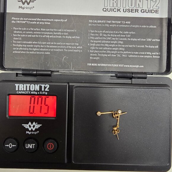 10K Gold Delicate Drop Earrings - Picture 11 of 11